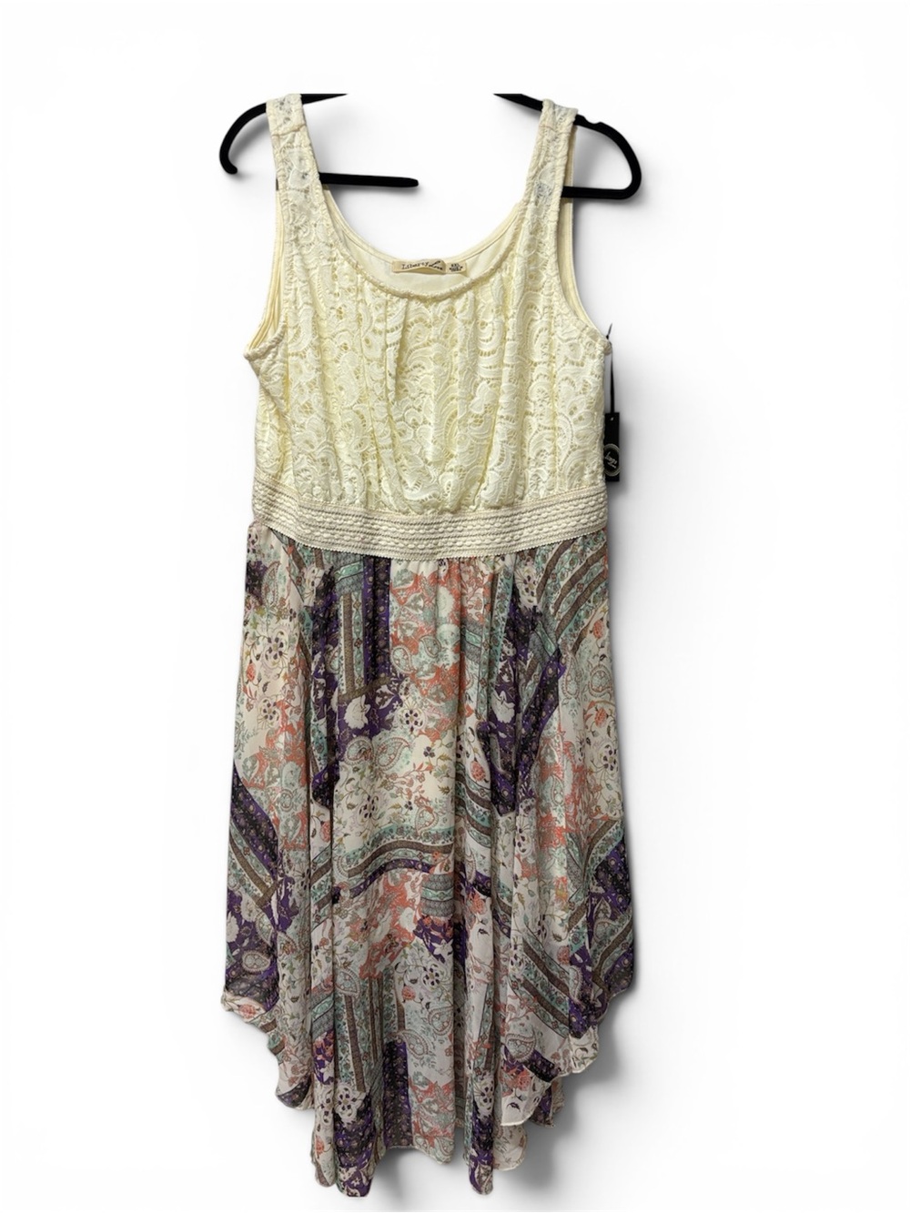 Women’s Cream Lace Bodice Paisley Skater Dress